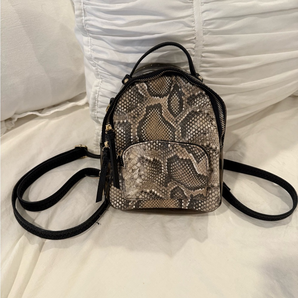 Free People Snake Print Mini Backpack - image 1